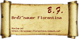 Brünauer Florentina névjegykártya